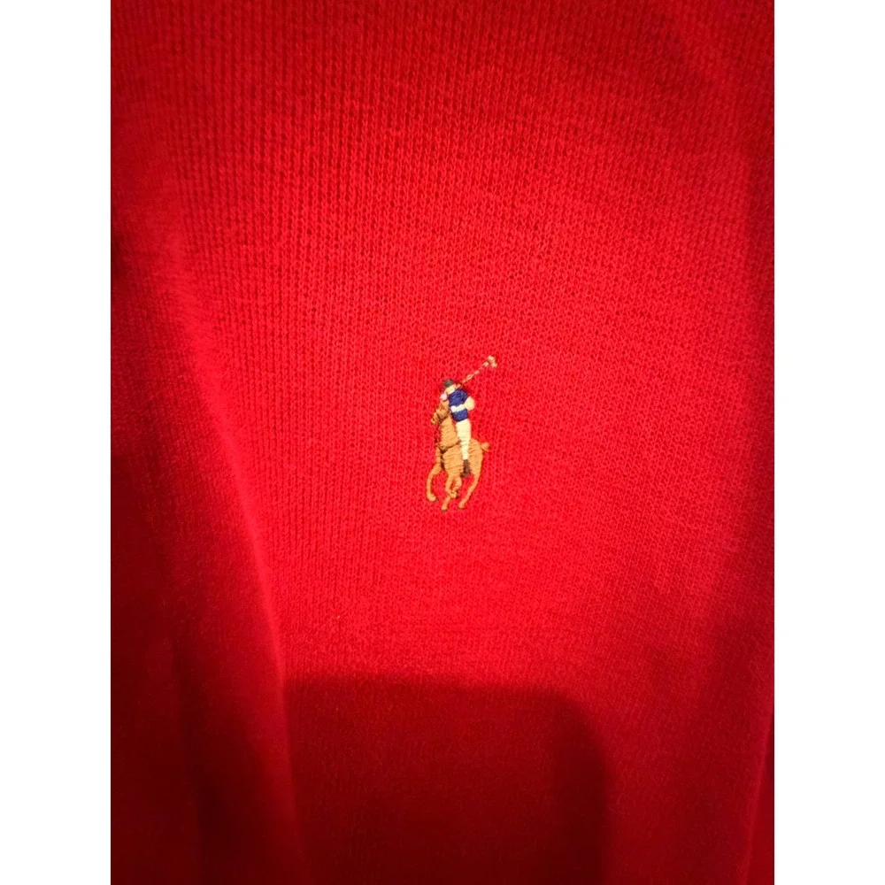 Polo Ralph Lauren Estate Rib Quarter Zip‎ Pullover Red Men's XL